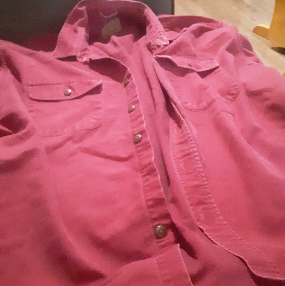 Maroon Heavy Button Down